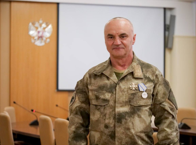 Медаль "За отвагу" вручили бойцу СВО в Люберцах