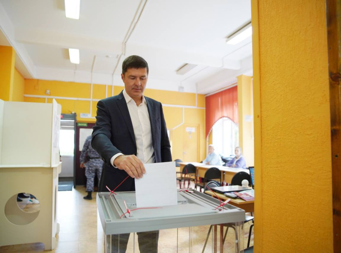 Глава Люберец проголосовал на выборах губернатора Московской области