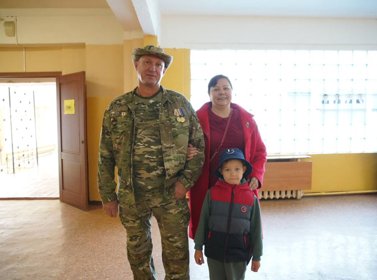Ветеран СВО сделал свой выбор на избирательном участке в Люберцах