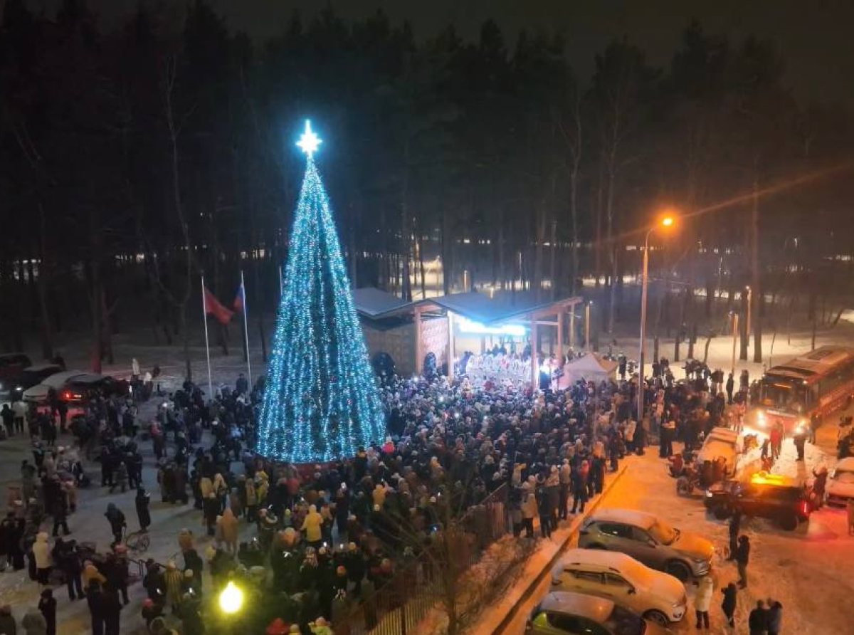 Новогодние елки зажгли в Люберецком округе