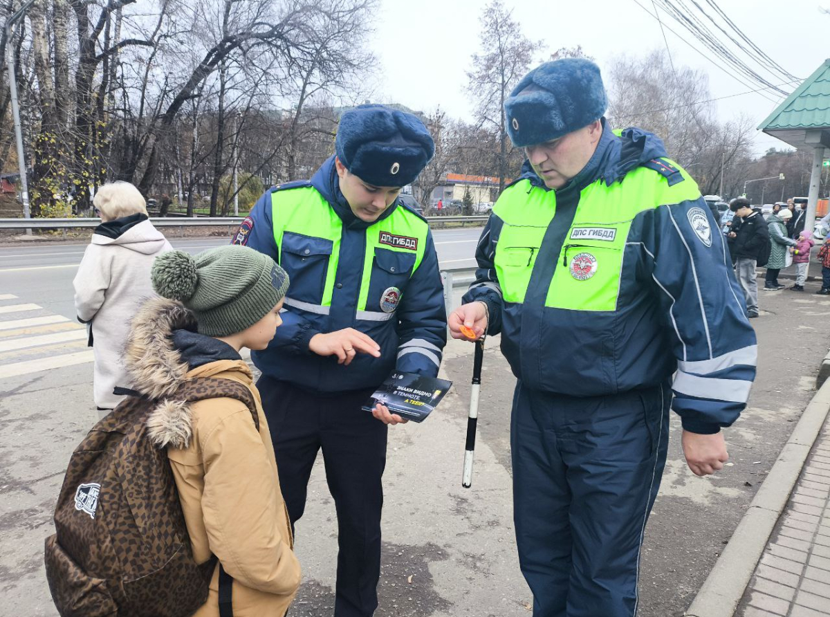 Профилактическая акция «Пешеход! Пешеходный переход прошла в Малаховке»